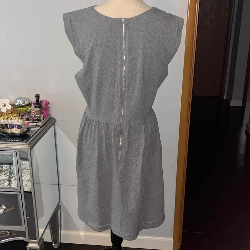 Sociology Women's Light grey Soft Stretchy  Dress Zip Back Dress Size 1X - Picture 4 of 8